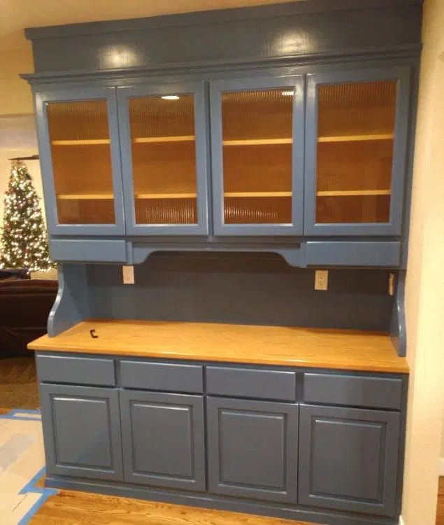 blue cabinets mcclinton painting